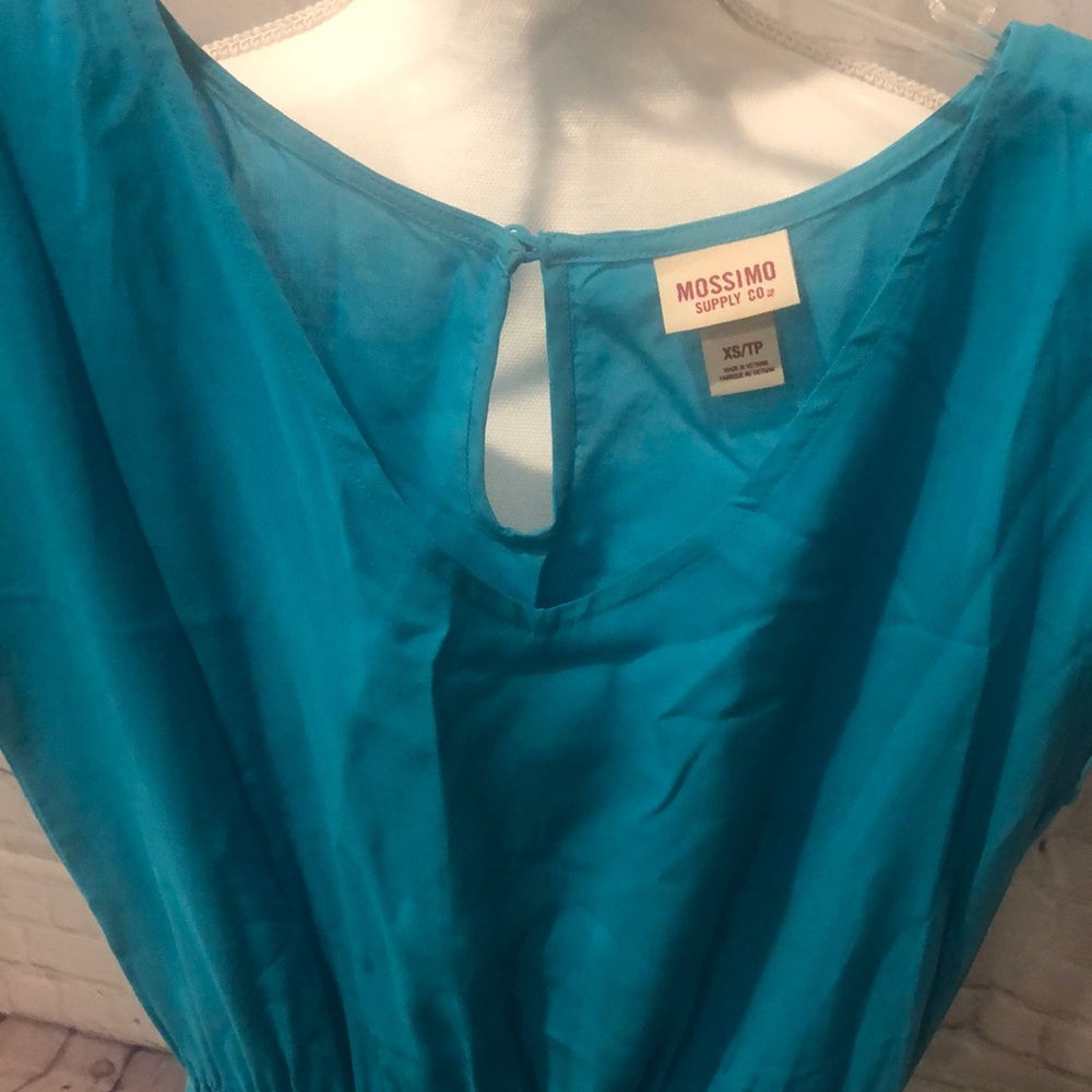Mossimo XS teal blue dress - Picture 2 of 4